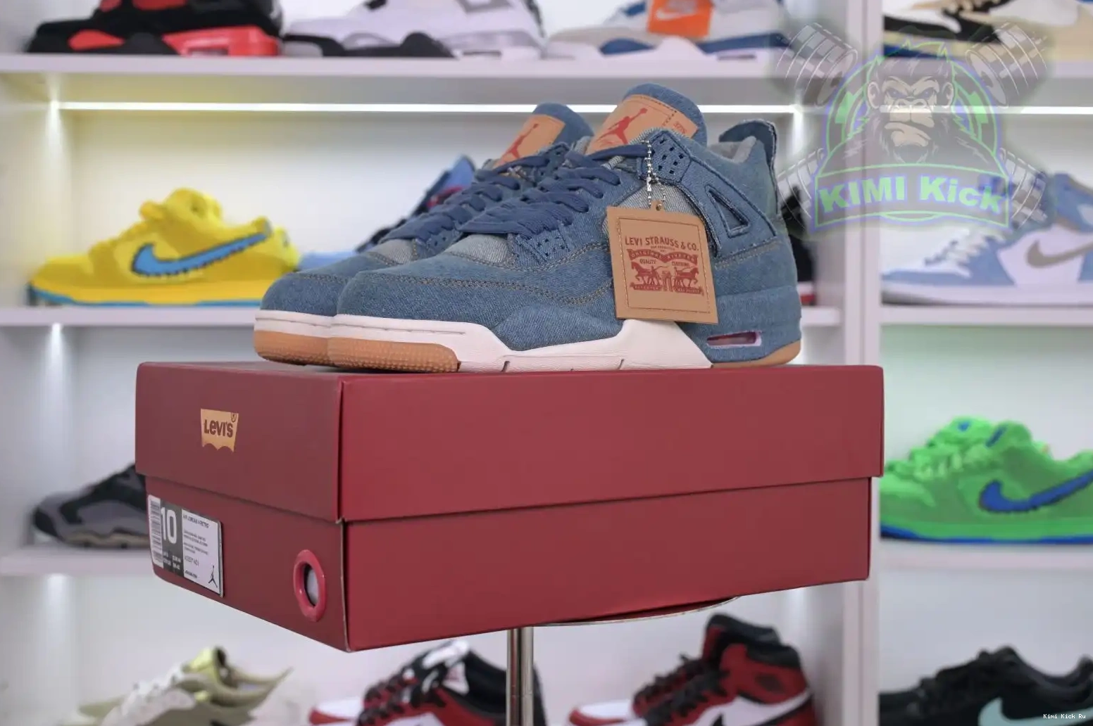 Kimikick Jordan levis Air retro 4 denim Jordan 0703